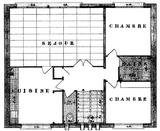 Plan du 1er etage, maison de ville - architecture royan 1950