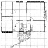 Plan du 1er etage, maison experimentale de type 8x12 - architecture royan 1950