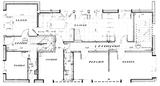 Plan du 1er etage, presbytere - architecture royan 1950
