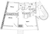 Plan du 1er etage, villa - architecture royan 1950