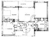 Plan du 1er etage, villa Pomme de Pin - architecture royan 1950