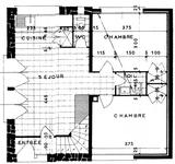 Plan du 1er etage, villa sans atout - architecture royan 1950