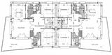 Plan du 1er etage villas mitoyennes la Cricque et Broceliande - architecture royan 1950