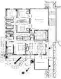 Plan du rez-de chaussee, villa Esparros - architecture royan 1950