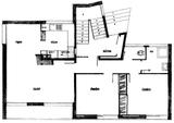 Plan du rez-de-chaussee, villa maison B - architecture royan 1950