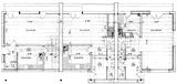 Plan du rez-de-chaussee, villa mitoyenne Coraline, ilot 126 - architecture royan 1950