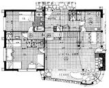 Plan du rez-de-chaussee, villa Solaroc - architecture royan 1950
