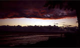 Un coucher de soleil sur l’île de la Réunion