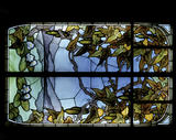 Art Nouveau - vitrail Luffas et Nymphéas - Jacques Gruber vers 1907-1908 - coll. Musée de l'Ecole de Nancy